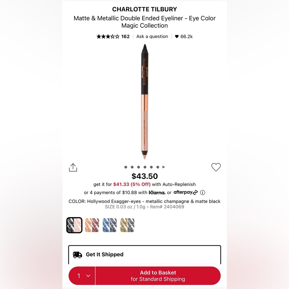 Charlotte Tilbury Matte & Metallic Double Ended Eyeliner